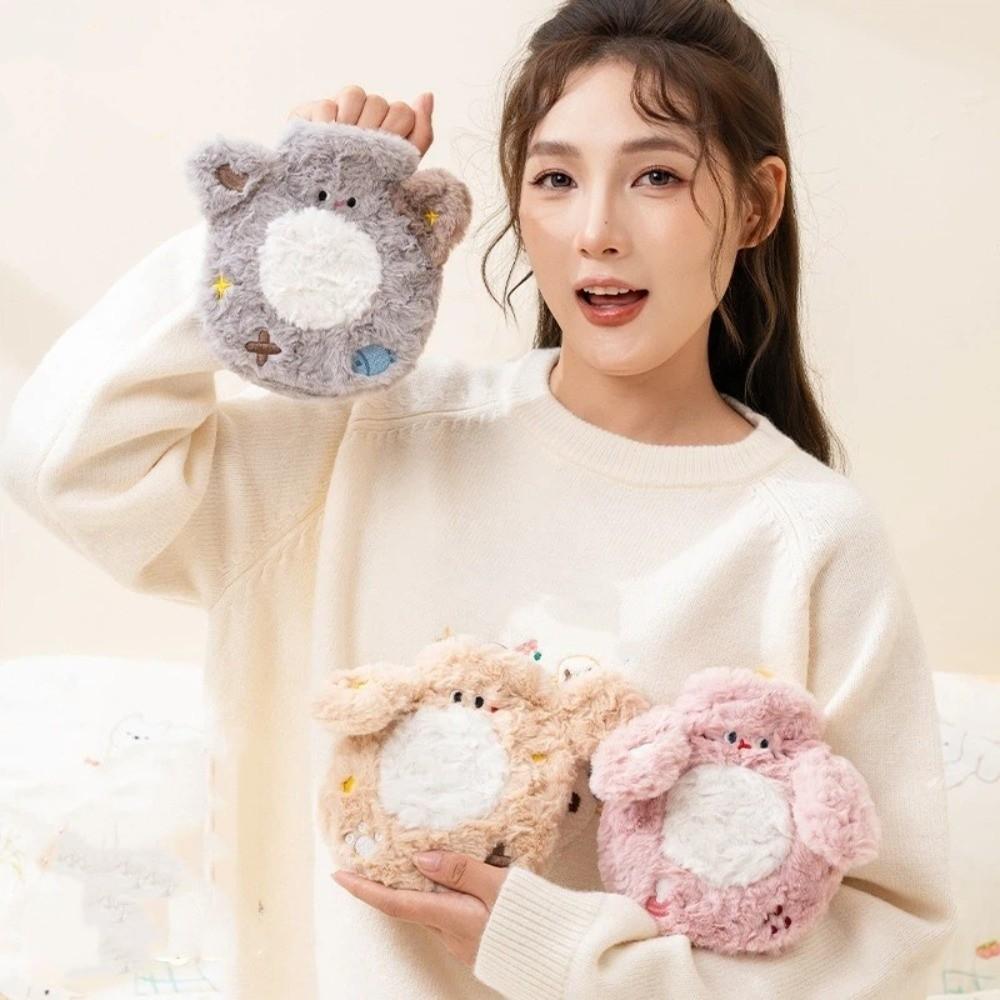 Plush Cover Warm Water Bag Portable Plush Hot Water Bag Detachable Insulation Bottle Women Period