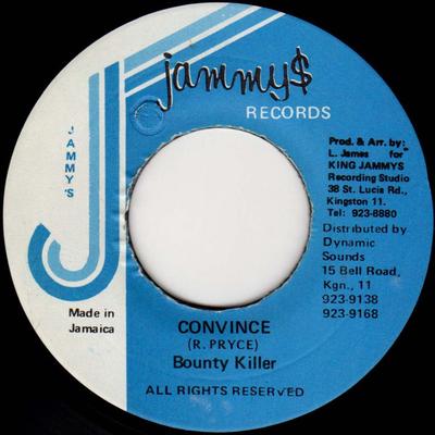 7-Zoll Schallplatte BOUNTY KILLER - Convince NONE Jammy's Records 1995 Jamaika Reggae, Ska & Dub Gebraucht