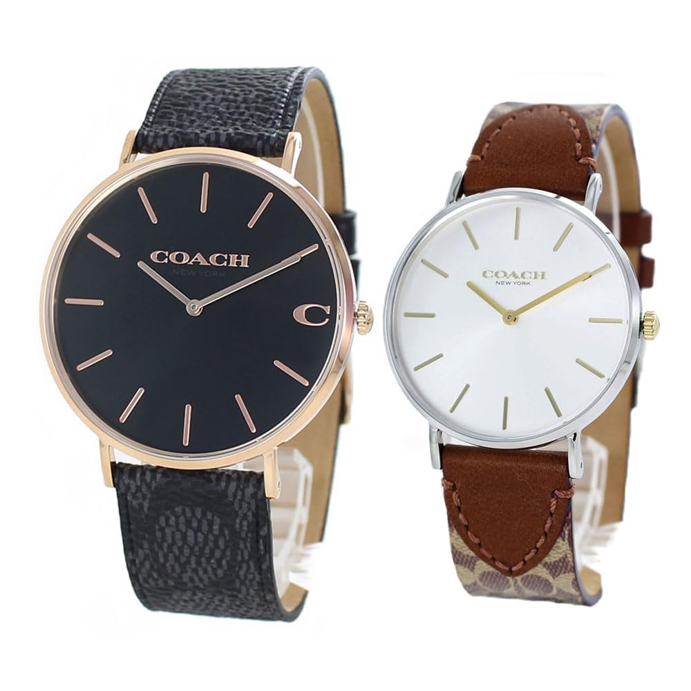 

Watch Pair Watch Storage Box Pair Watch Charles Perry Leather Strap 1460255014503121 [Coach] Men s Women s [Item]