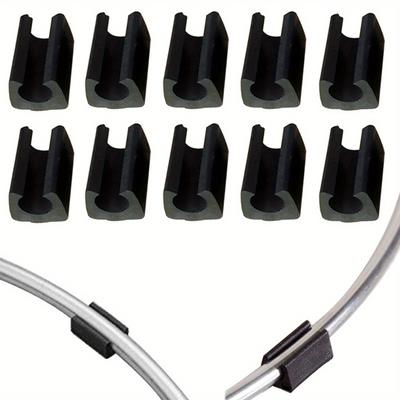 10 piezas Cubrepies de plástico en forma de U para silla: ¡Protección Antideslizante para las Patas de sus Muebles!