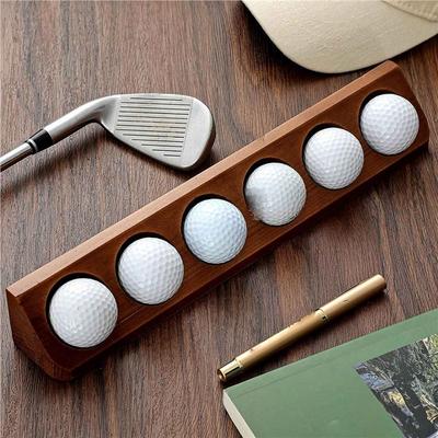 3X Wooden Golf Ball Display Case 6 Standard Size Wall Mount Golf Ball Stand Holder Display