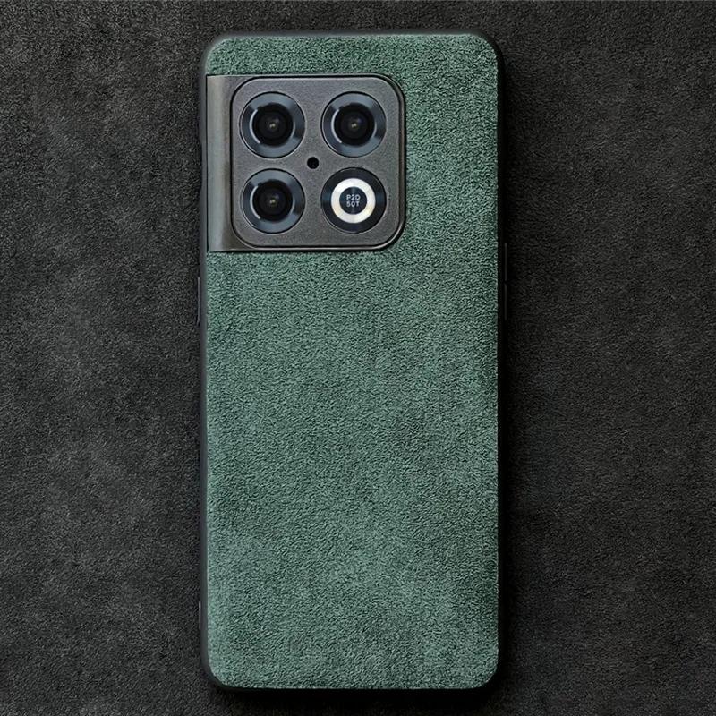 

Luxury Alcantara Leather Case for Oneplus 13 One Plus 12 11 10 Pro 9 8 1+7 Italian Imported Suede Back Cover Silicone Edge Shell Oneplus 12 зелёный