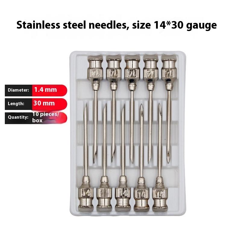 1 Set 20-50 ml Veteriner Alet Şırınga Aşı Enjeksiyonu Ayarlanabilir Doz 304 Paslanmaz Çelik İğne Ucu Dağıtıcı Hayvancılık Kümes Hayvanları