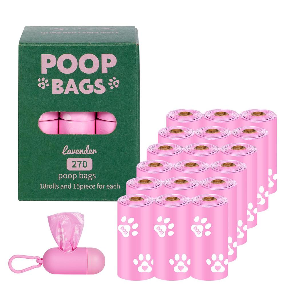 Eco-friendly Biodegradable Dog Waste Bags with Dispenser