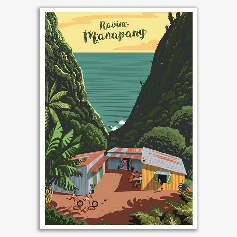 

Французский остров Реюньон Отпуск Винтажные Туристические Плакаты Холст Картины, Идеальные Настенные Плакаты Принты для Домашнего Декора, Уникальный Подарок 21cm×30cm NoFrame