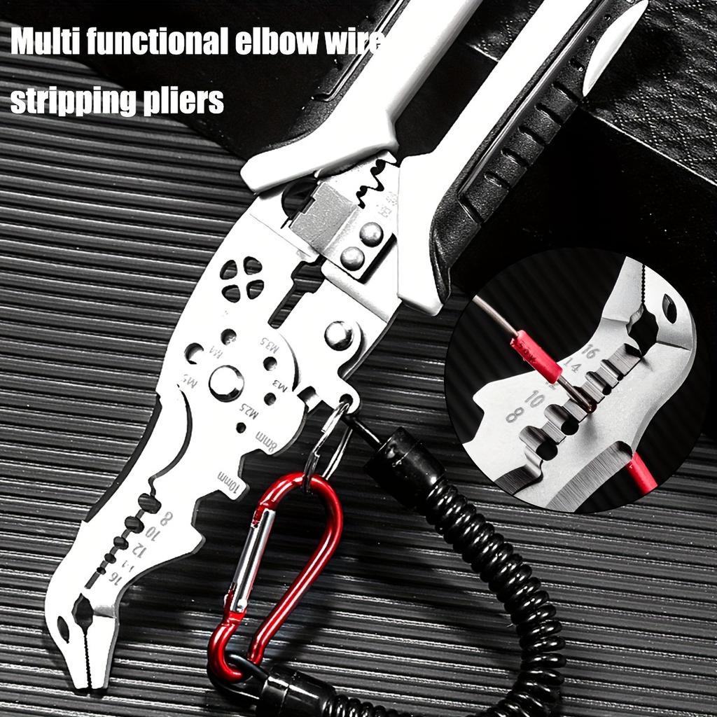 12 In 1 Wire Stripper Multifunctional Cutting Pliers Tool Used For Appliance Repair,Electrician Wire Cutting,Crimping,Winding