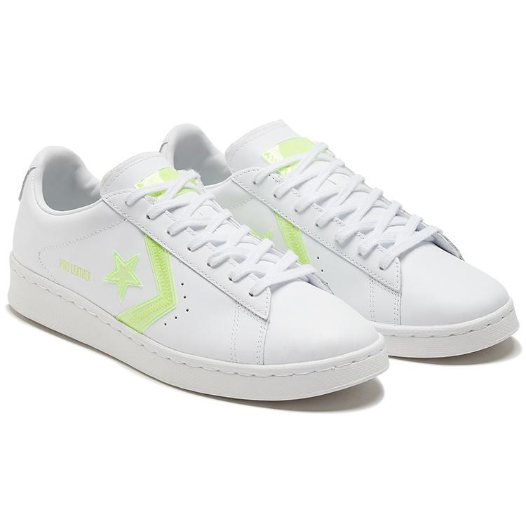Converse Pro Leather Low 'Hi-Vis Collection - White Lemon Neon' Men's 169505C