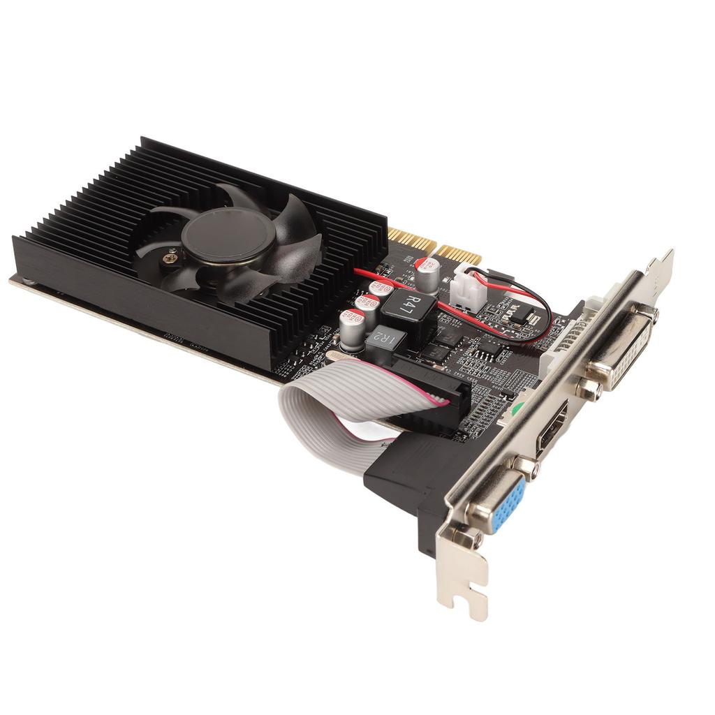 GT610 1GB DDR3 64bit Graphics Card Support DVI VGA HD Multimedia Interface PCB Gaming Graphics Card with Cooling Fan