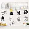 Cute Cartoon Drink Refrigerator Sticker Door Kitchen Children's Room Decoration