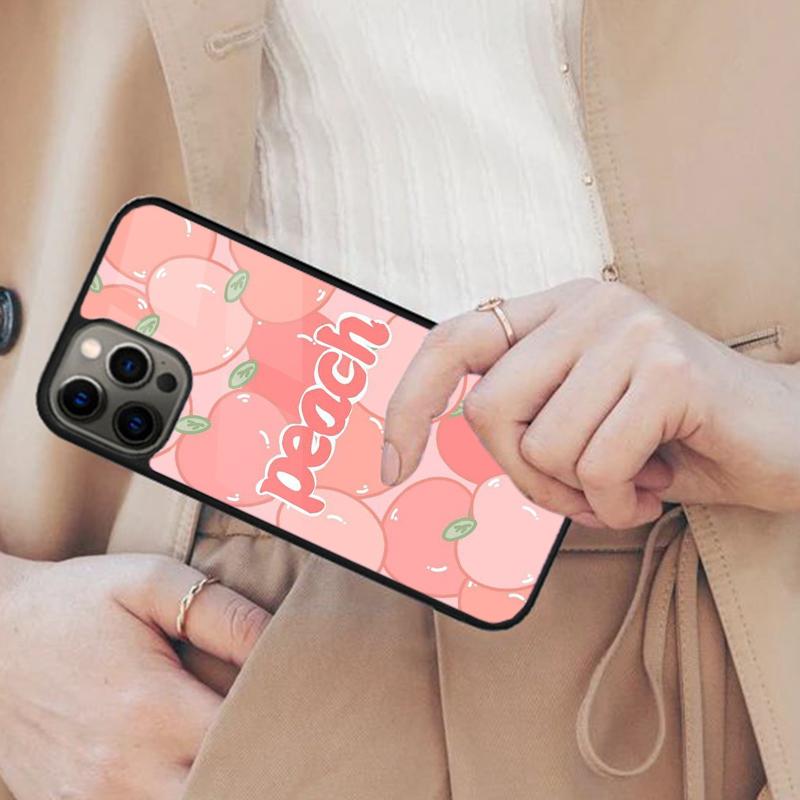 Pink Peaches Aesthetic Magnetic Phone Case For APPLE iPhone 17 Air 16 14 13 12 Pro Max 15 Plus Wireless Charge MagSafe Cover