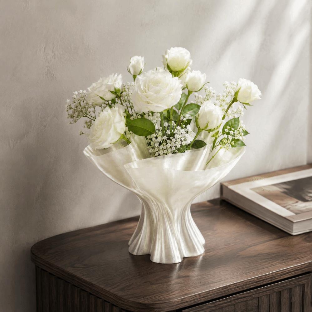 3D Printed Decorative Vase Vintage Style Minimalist Floral Decor Home Decor
