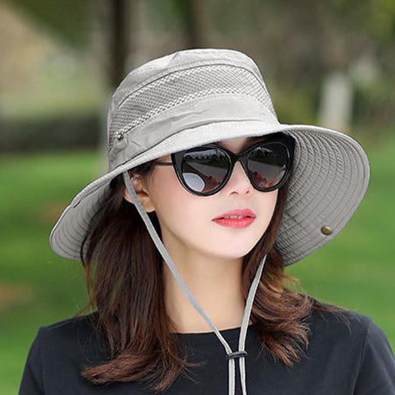 Chapeau Pare-soleil Version Coréenne Femme Alpinisme Chapeau de Pêcheur Chapeau de Soleil de Plage