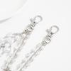 Heart-Shaped Pearl Bag Chain with Sweet Cool Crystal Beaded Pendant