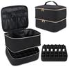 Nail Polish Storage Bag Essential Oil Bag Cosmetic Nail Care Kit Nail Care Tool Storage Box Double Layer 30 Compartment LIJIAO