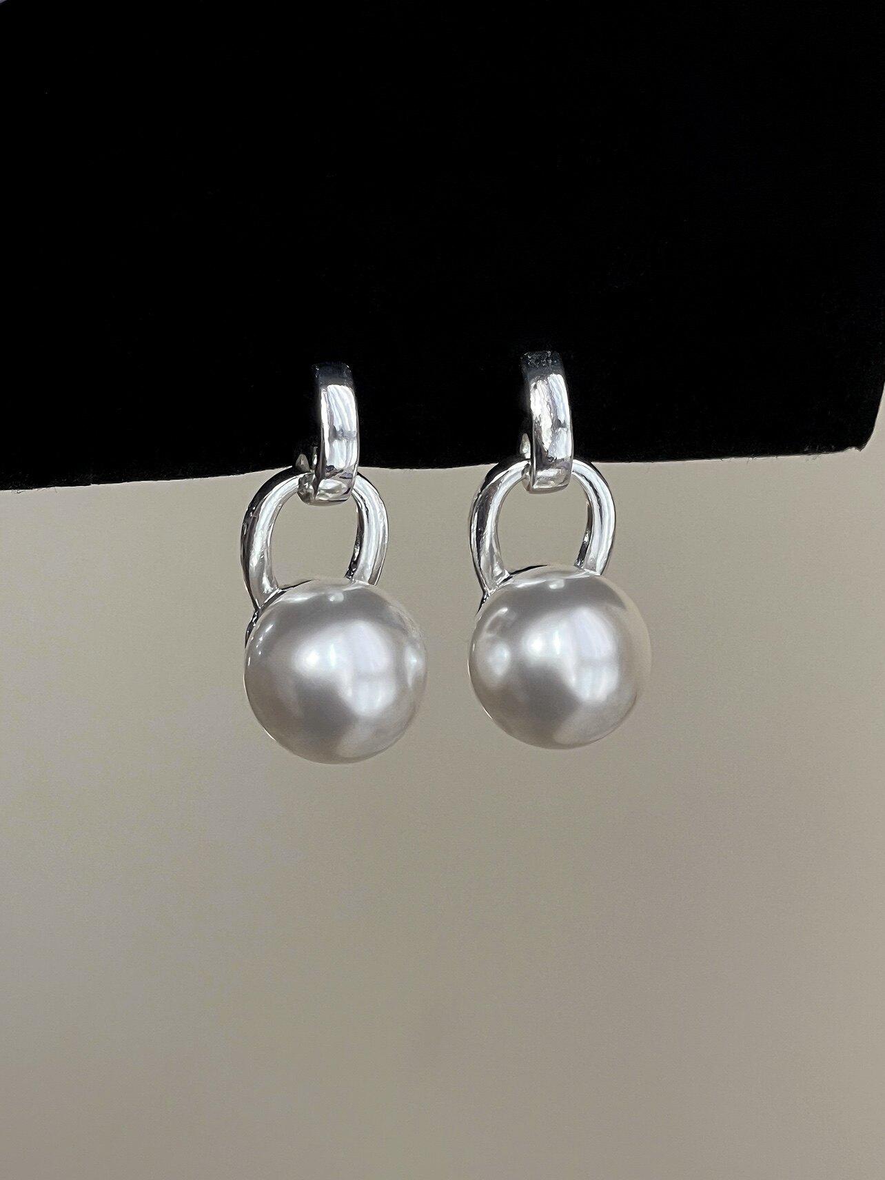 French Zirconia Flower Pearl Non-Piercing Ear Clip - Elegant High-Class Versatile Earring