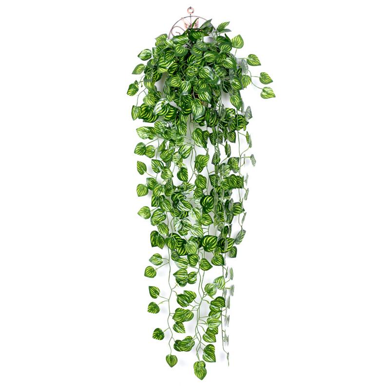 90cm Artificial Green Plant Wall Hanging Ivy Leaf Pothos Begonia Grape Vine Home Garden Wall Party Wedding Decoration
