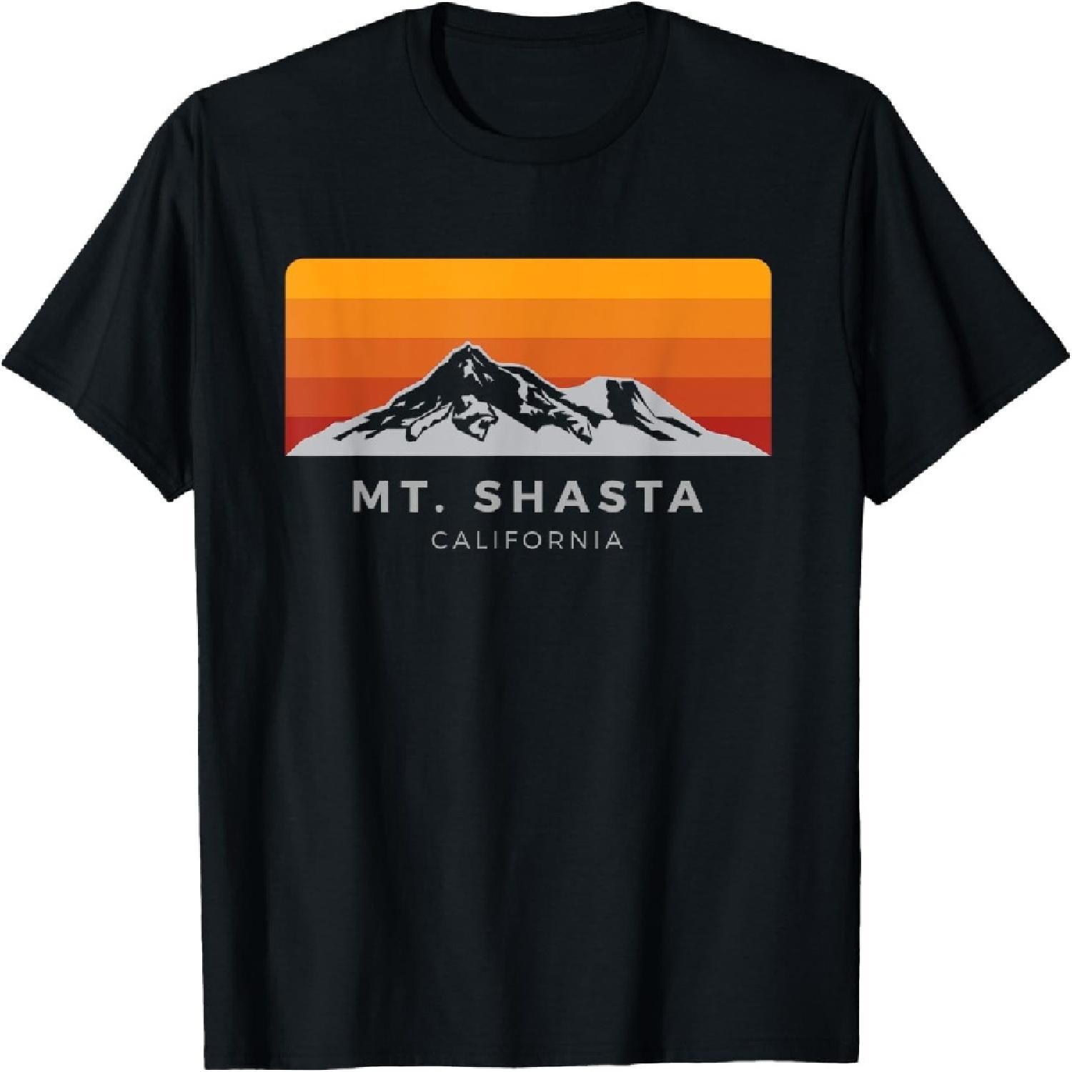 Retro Mount Shasta California Sunset Shirt T-Shirt S