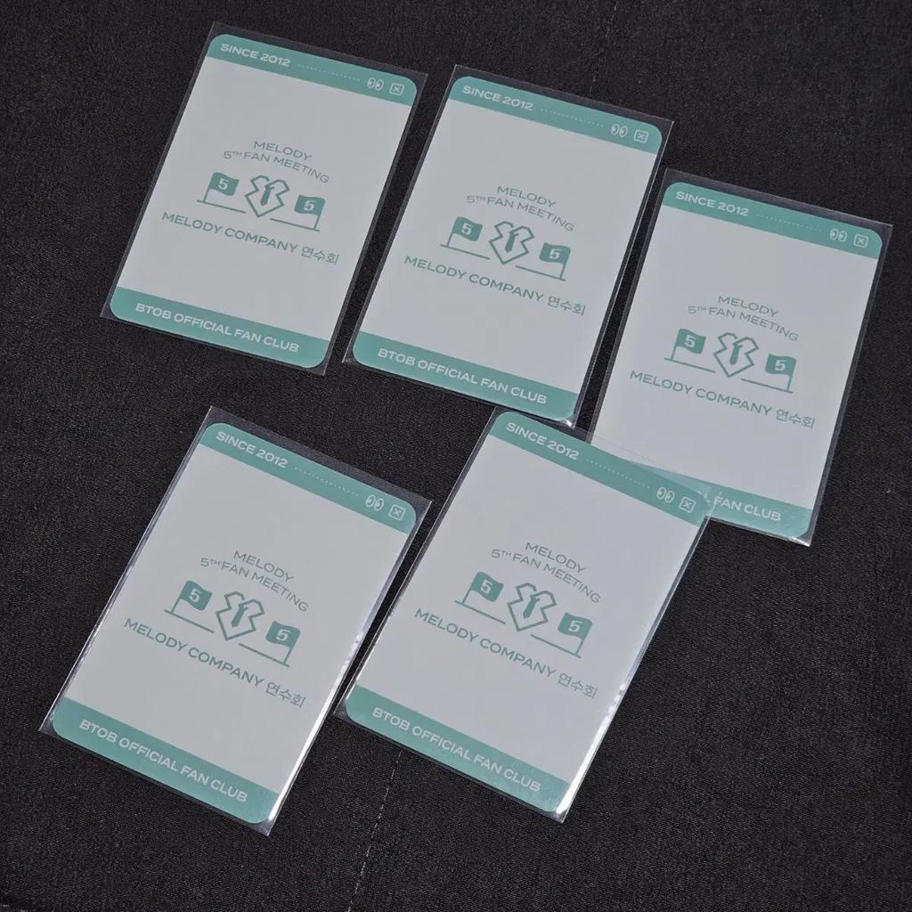 BTOB 5th Generation Fan Meeting MD Training Material Photocard Set (5 cards) Used