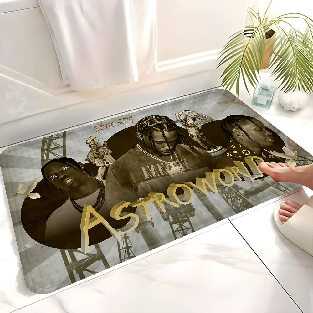 Travis Scott Astroworld Door Mat Cheaper Anti-slip Modern Living Room Balcony Printed Bedside Mats