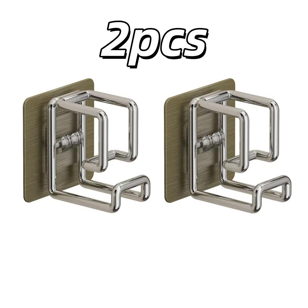 2/4pcs Foldable Wall Mounted Stainless Steel Basin Holder Multifunction No Punching Storage Rack Kitchen Bathroom Towel Pylons