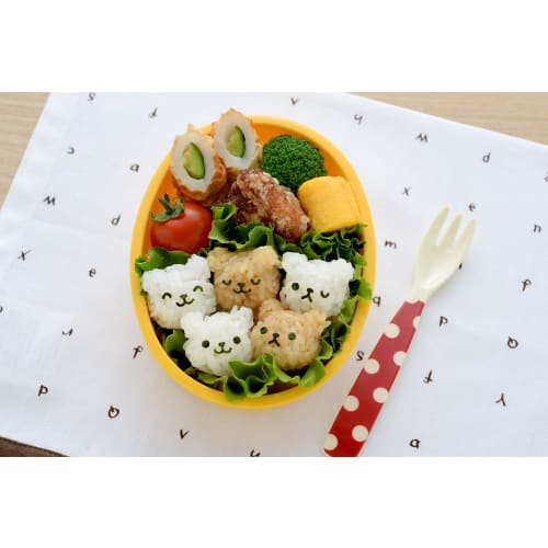 Ernest Character Bento (Onigiri) Mold, Mini Size (For Hand-Eaten Toddlers), Easy-to-Use Metal Shapes (2 Mini Bear Onigiri Shop Shapes), A-77024, a Bra