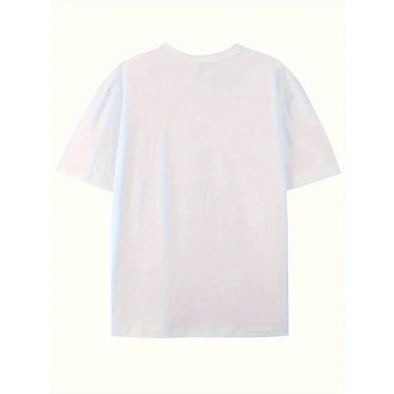 Men's Guitar Graphic Cotton T-Shirt - Casual Short Sleeve Crew Neck, Lightweight & Breathable, Perfect for Outdoor Activities & Music Lovers
