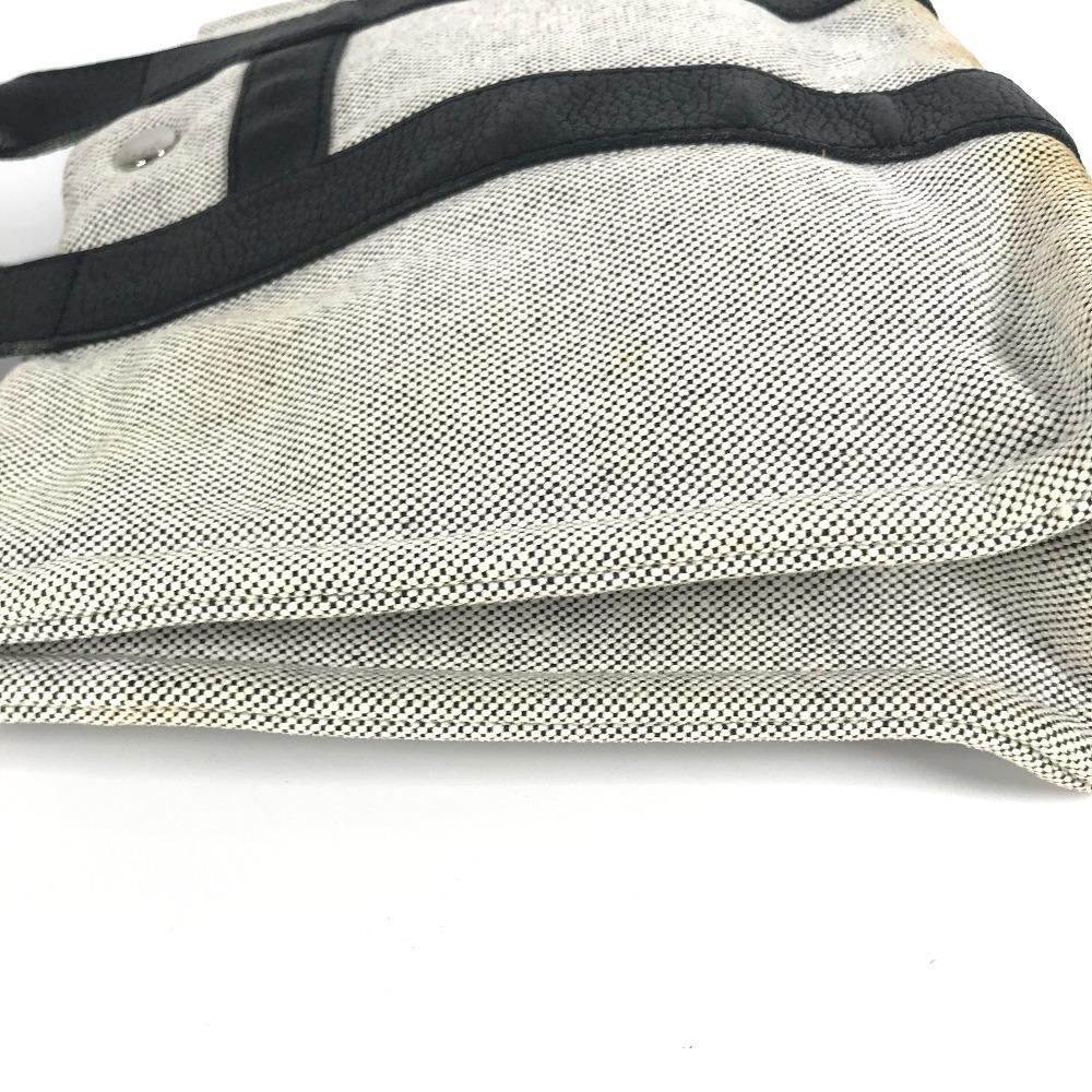 Hermes Sacquain PM Tragetasche Handtasche Toile H / Leder Schwarz/grau
