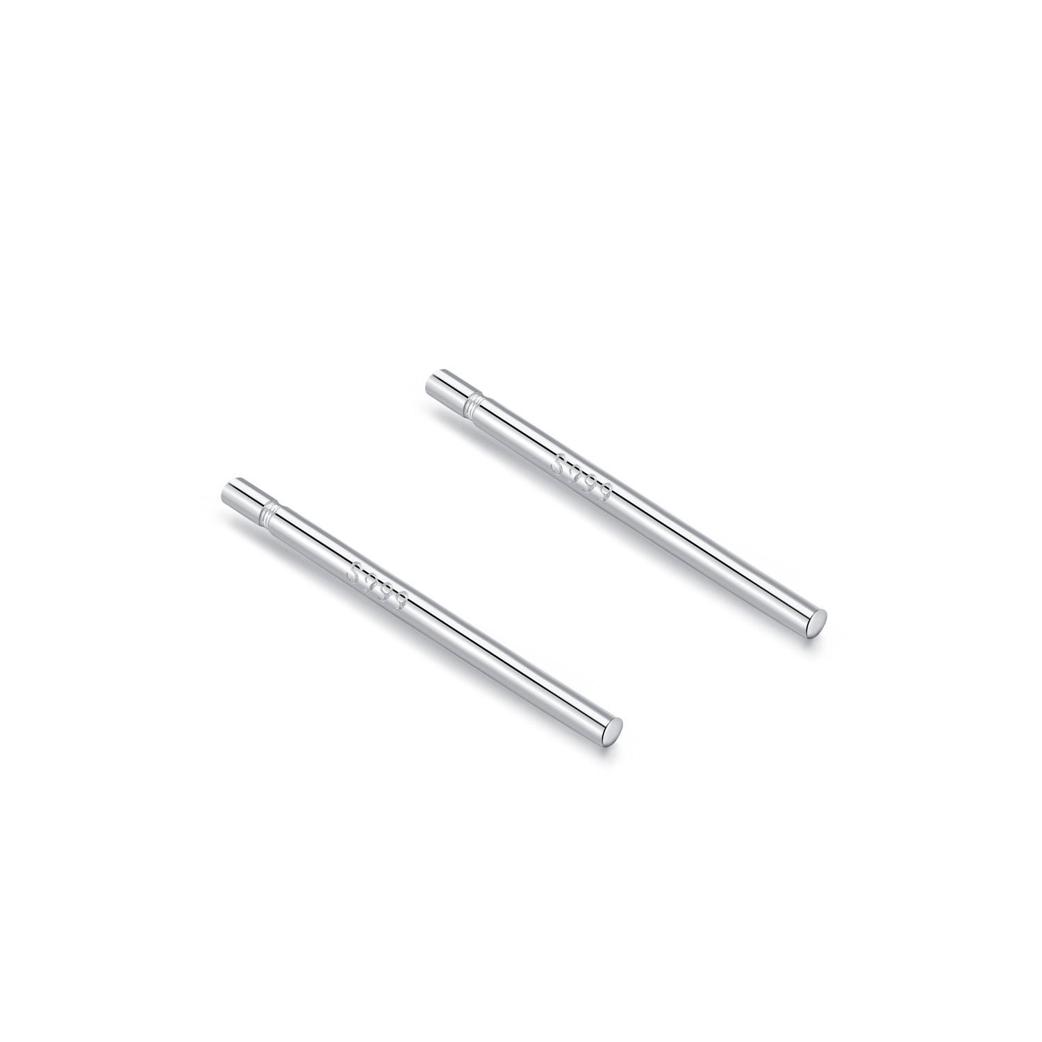 

Серьги-пусеты из чистого серебра 999 пробы, простые, на каждый день, для козелка уха - съемные и стильные S999 Material (Marked S999)