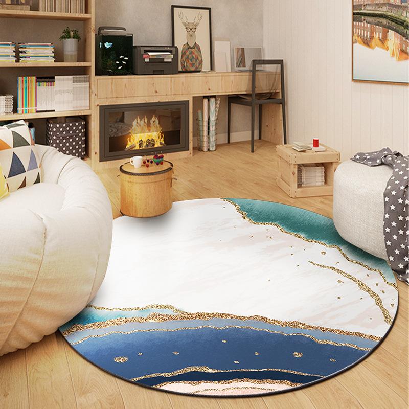 Round Carpet Simple Geometry Living Room Coffee Table Carpet Bedroom Bedside Computer Rocking Chair Mat