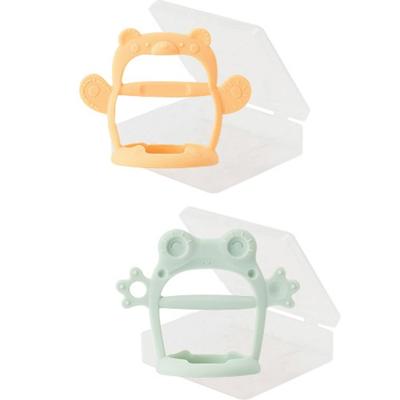 TGM 2 Sets of Anti-sucking Wrist Teethers, 2 Wrist Teethers (bear Yellow + Frog Mint), Korean Baby Products