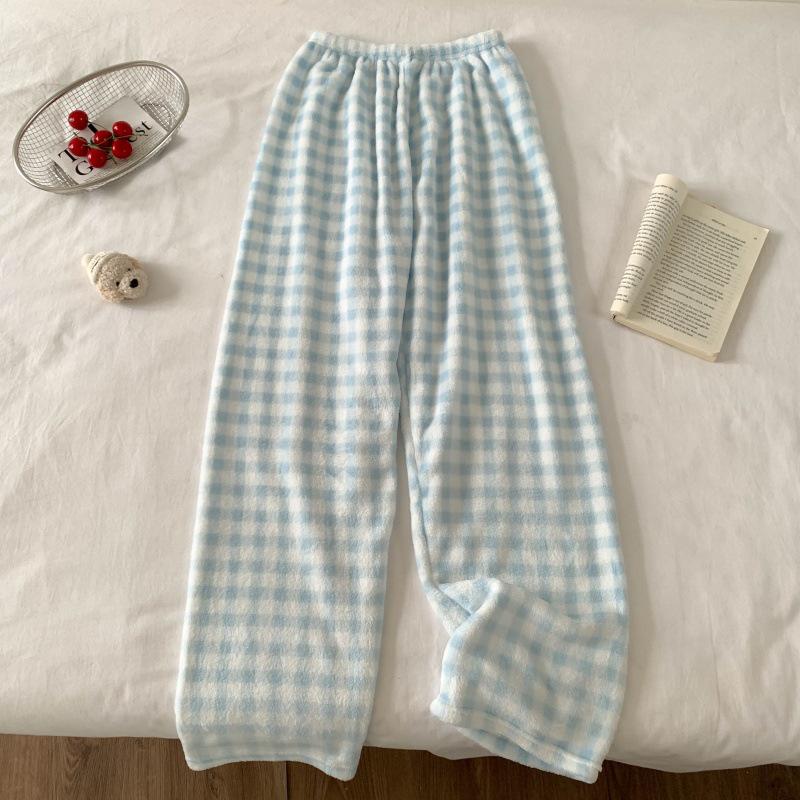 Hello Kitty Damen Fleecegefütterte Pyjamahose - Warmer Korallfarbener Flanell für Herbst und Winter