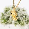 Porti 24k Gold Snake Ribbon Stone Necklace 1.875g
