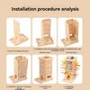Fun 3In1 Wooden Stick Tower Game, Arithmetic Early Education Montessori Toys, Thinking Training Parent-Child Interactive Toy