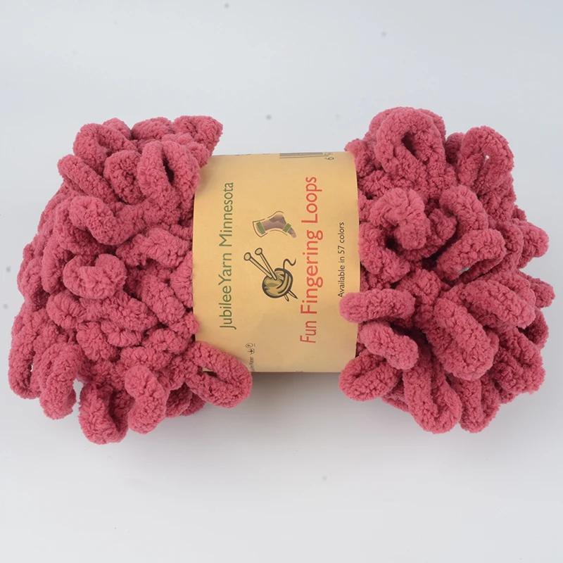 500g/Lot Hand Knitting Finger Loop Yarn Crochet Super Warm Puffy Circle Cotton Braided Rope Puffy Smart Polyester Sock Toy