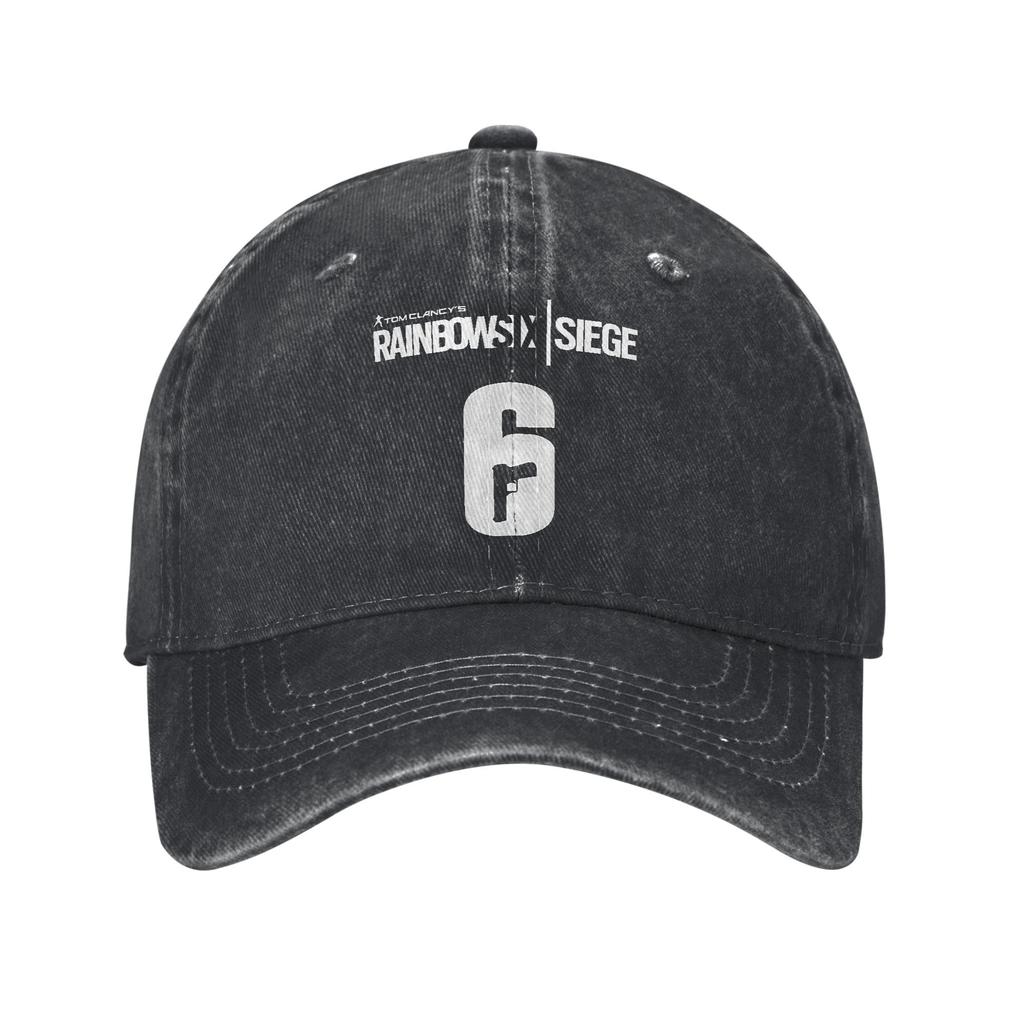 Tom Clancy's Rainbows Siege Six Baseball Caps Shotting Game Distressed Denim Washed Hats Cap Outdoor Travel Adjustable Snapback