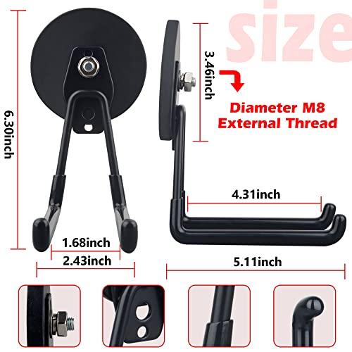 ULIBERMAGNET Strong Magnetic Hooks, Large Magnet with Hook for Heavy Duty Tools, Jigsaws, Hoses, 2-Pack Heavy Duty Magnetic Hooks for Hammer Drills, C