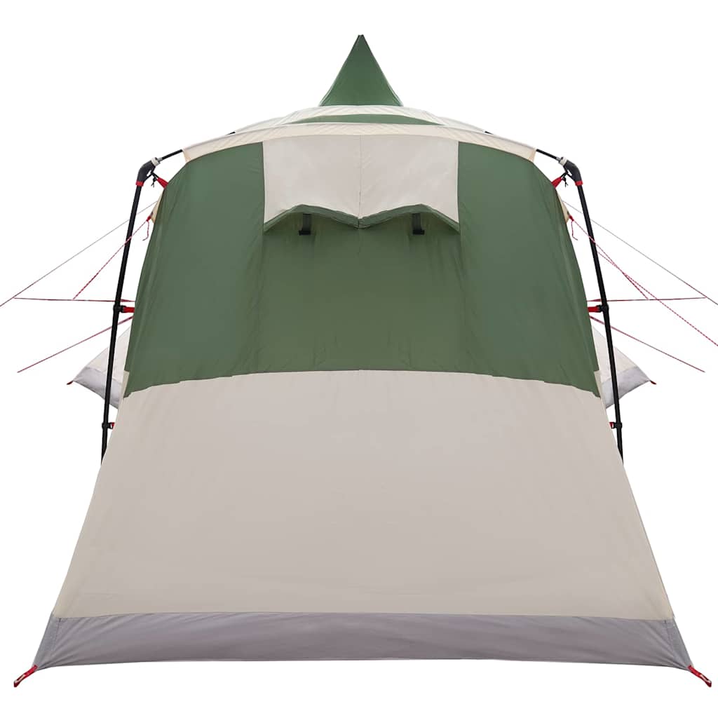 8 Person Teepee Tent with Roof Green 720 x 465 x 295 cm
