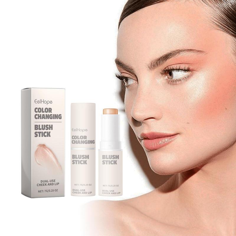 Stick Blush in Polvere Che Cambia Colore Naturale Leggero Duraturo Nude Facile Da Colorare Facile Da Applicare Stick Blush in Polvere Multiuso