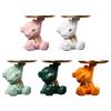 Geometric Bear Key Holder Resin Figurine - Home & Living Room Entrance Decor (Mini Desk Ornament)