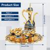 Tea Sets, Vintage Coffee Pot Set with 6 Coffee Cup and Tea Tray Luxury Teapot Set Tea Party Set Art Crafts Wedding Gift