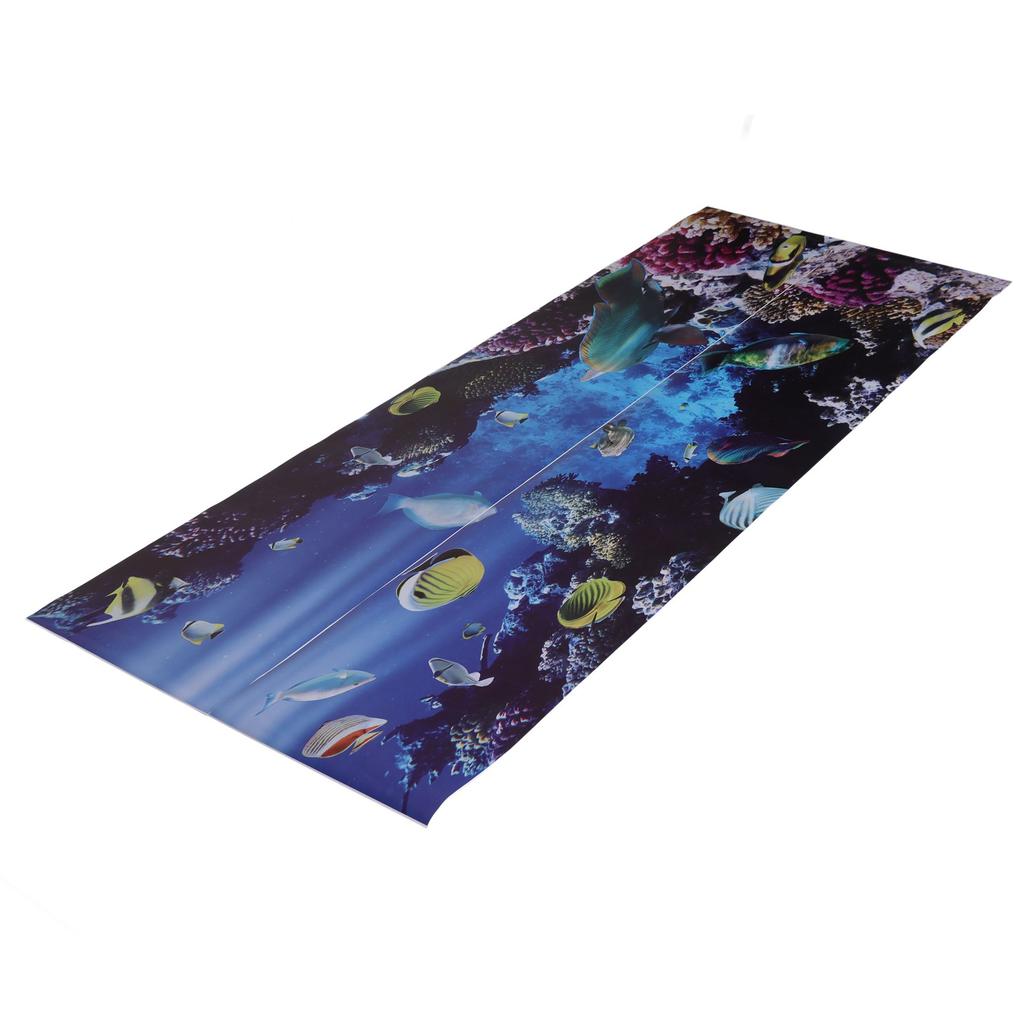 2pcs Door Sticker Underwater World Pattern Frosted Texture Self Adhesive Waterproof 3D Door Poster for Home