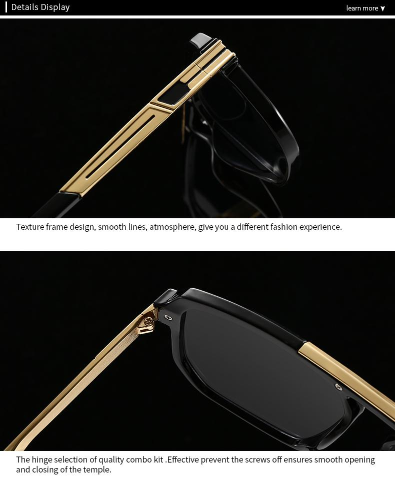 Export New Modern Retro Large Frame Men'S Sunglasses Ins Style Street Shooting Big Brand Ink Lh279