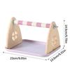 Solid Wood Parrots Resting Perch Sanded Surfaces Design Trimming Stand For Nail Beak Trimming And Interaction Activity Toy
