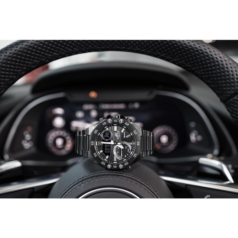 Casio Edifice Men's Stainless Steel 100M Water Resistant Quartz Watch ECB-10YDC-1A