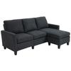 Ecksofa Couch Set With Reversible Chaise Longue 197 X 139 X 91cm Dark Gray