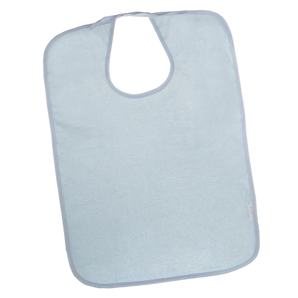 Adult Disability Bib Mealtime Dining Clothes Protective Apron Waterproof Reusable светло-синий