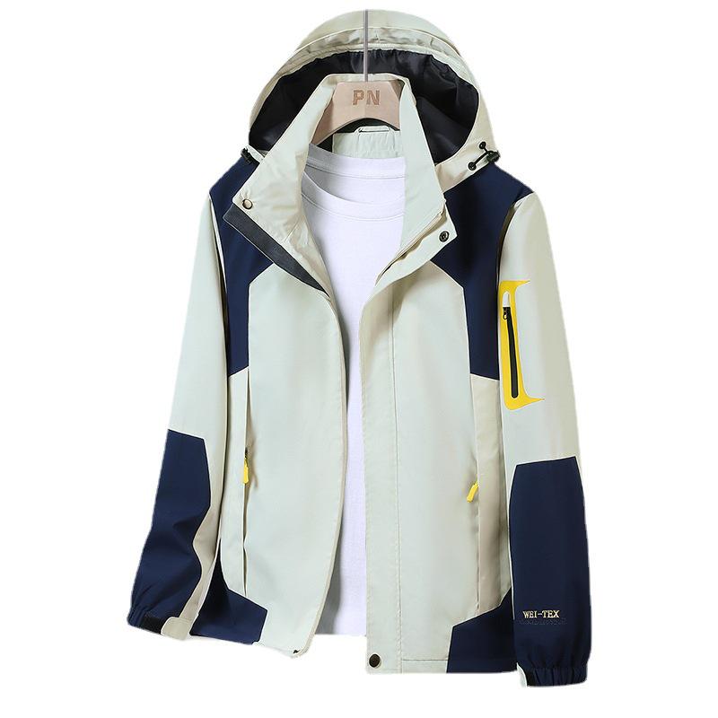 Tarnfarben-Windjacke für Herren & Damen: Wasserdichte, winddichte, einlagige Freizeitjacke für Bergsteigen im Frühling und Herbst.