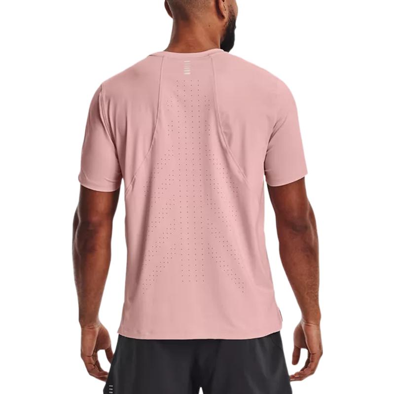 Under Armour Logo Print Short Sleeve T-Shirt Men Tops Pink 1370338-676