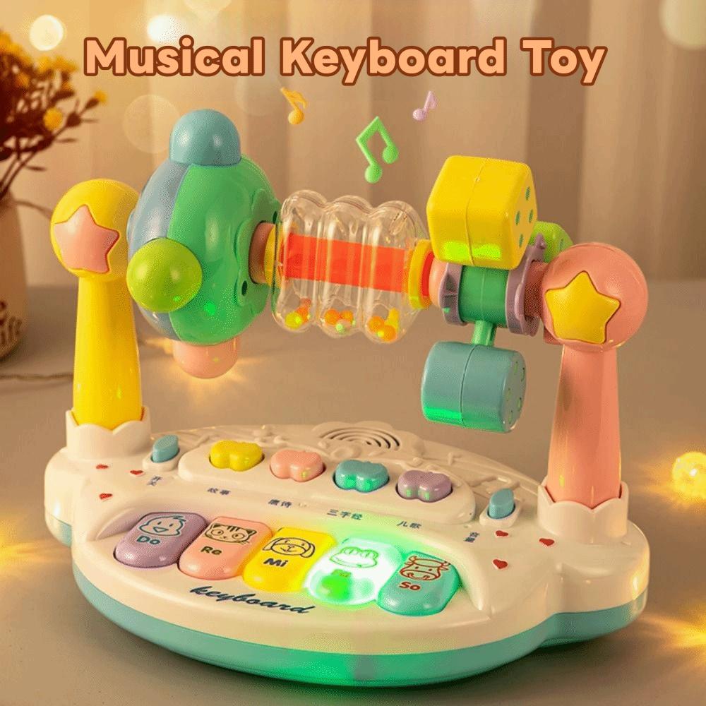 Rotating Bell Baby Music Piano Toy Interactive Early Educational Music Toy  Children