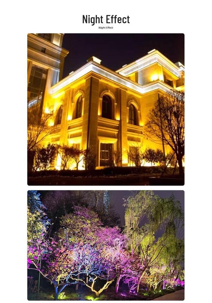 Waterproof LED Outdoor Spotlight for Landscape, Park, or Hotel - Narrow Beam Wall Washer for Trees and Columns